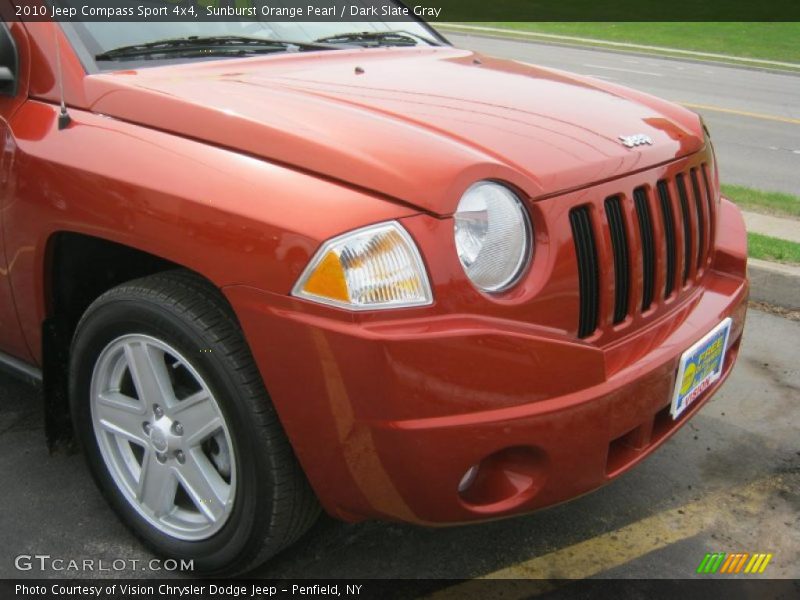 Sunburst Orange Pearl / Dark Slate Gray 2010 Jeep Compass Sport 4x4