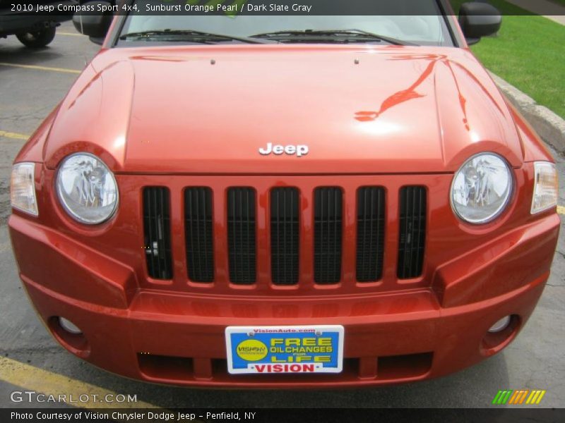 Sunburst Orange Pearl / Dark Slate Gray 2010 Jeep Compass Sport 4x4