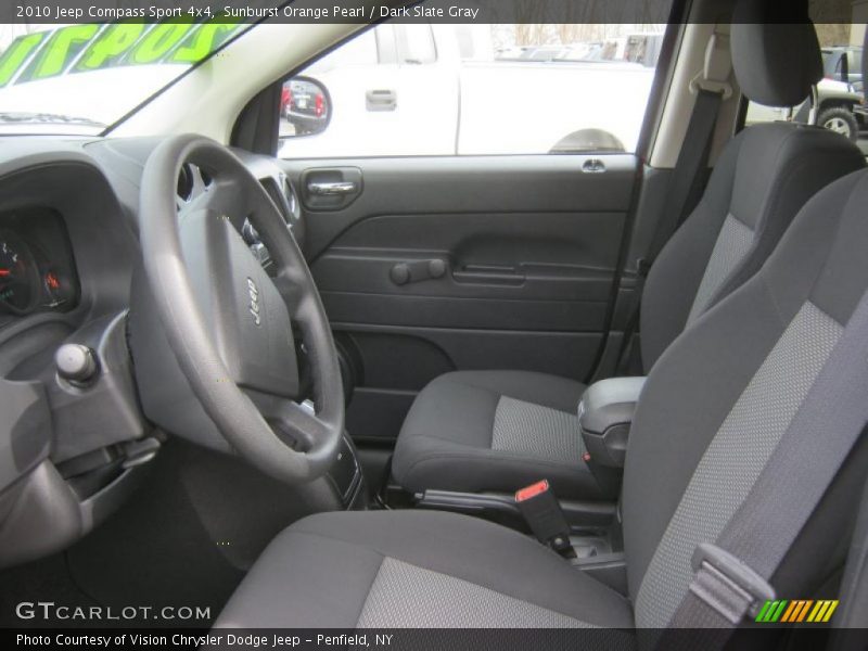 Sunburst Orange Pearl / Dark Slate Gray 2010 Jeep Compass Sport 4x4