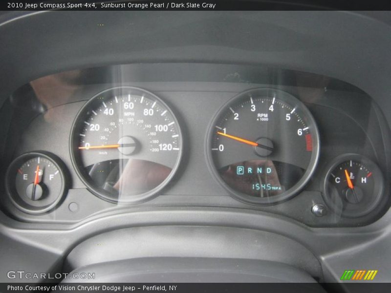 Sunburst Orange Pearl / Dark Slate Gray 2010 Jeep Compass Sport 4x4