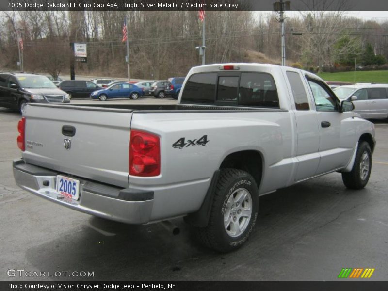 Bright Silver Metallic / Medium Slate Gray 2005 Dodge Dakota SLT Club Cab 4x4