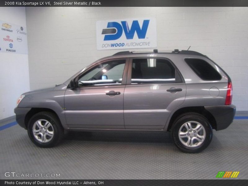 Steel Silver Metallic / Black 2008 Kia Sportage LX V6