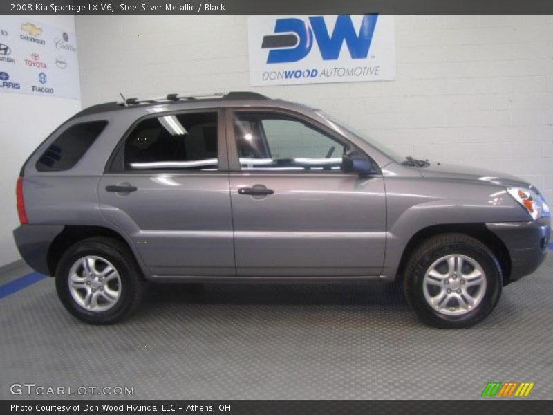 Steel Silver Metallic / Black 2008 Kia Sportage LX V6