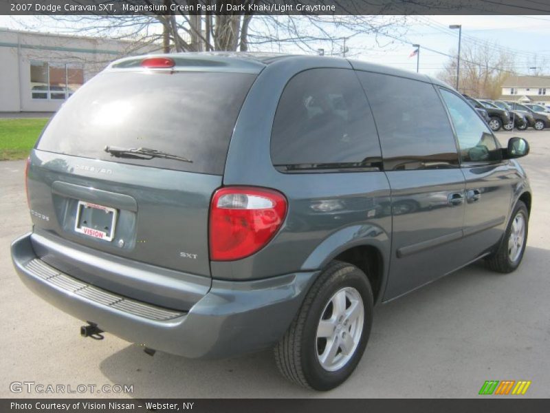 Magnesium Green Pearl / Dark Khaki/Light Graystone 2007 Dodge Caravan SXT