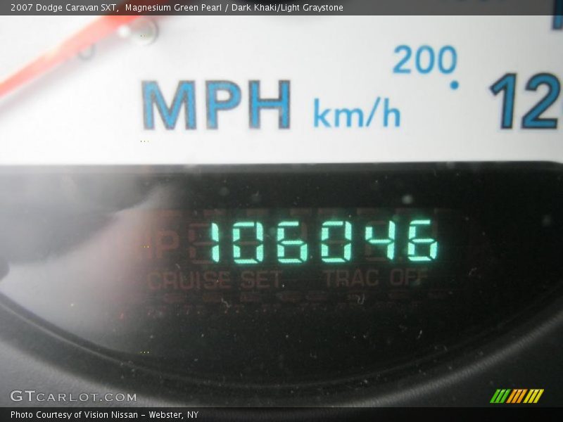 Magnesium Green Pearl / Dark Khaki/Light Graystone 2007 Dodge Caravan SXT