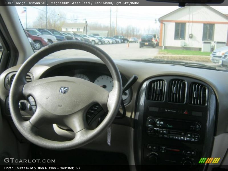Magnesium Green Pearl / Dark Khaki/Light Graystone 2007 Dodge Caravan SXT