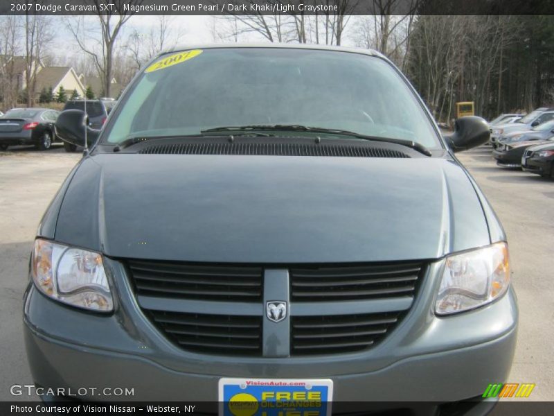 Magnesium Green Pearl / Dark Khaki/Light Graystone 2007 Dodge Caravan SXT