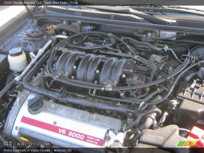 Satin Blue Pearl / Frost 2000 Nissan Maxima GLE