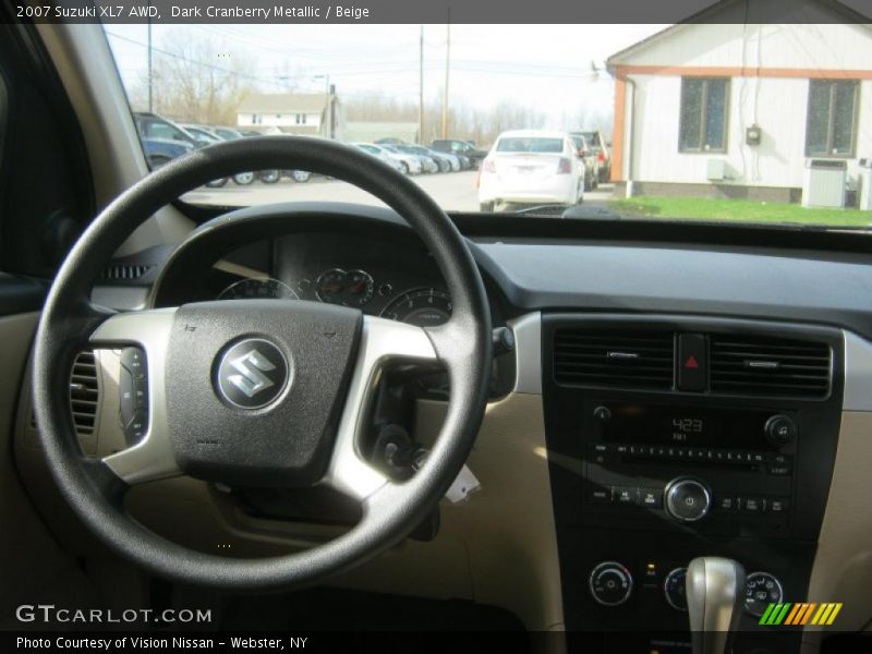 Dark Cranberry Metallic / Beige 2007 Suzuki XL7 AWD