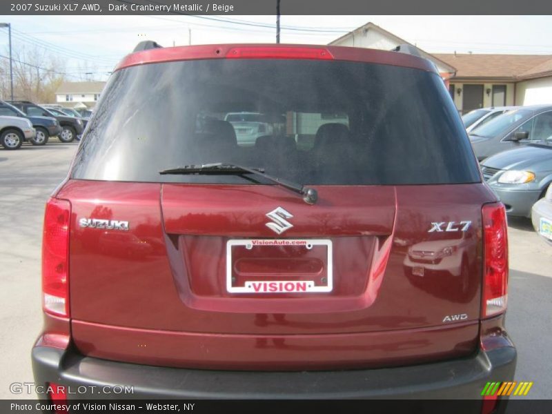 Dark Cranberry Metallic / Beige 2007 Suzuki XL7 AWD