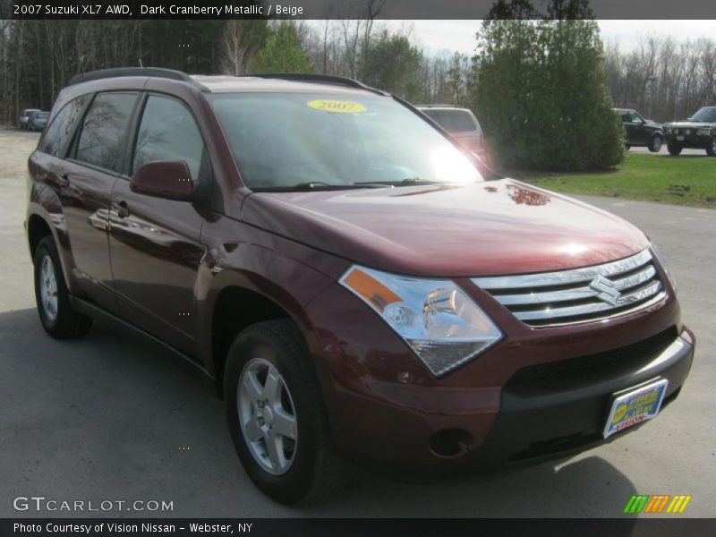 Dark Cranberry Metallic / Beige 2007 Suzuki XL7 AWD