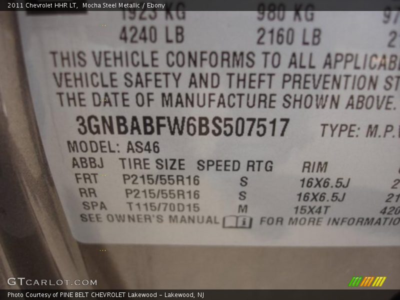 Mocha Steel Metallic / Ebony 2011 Chevrolet HHR LT