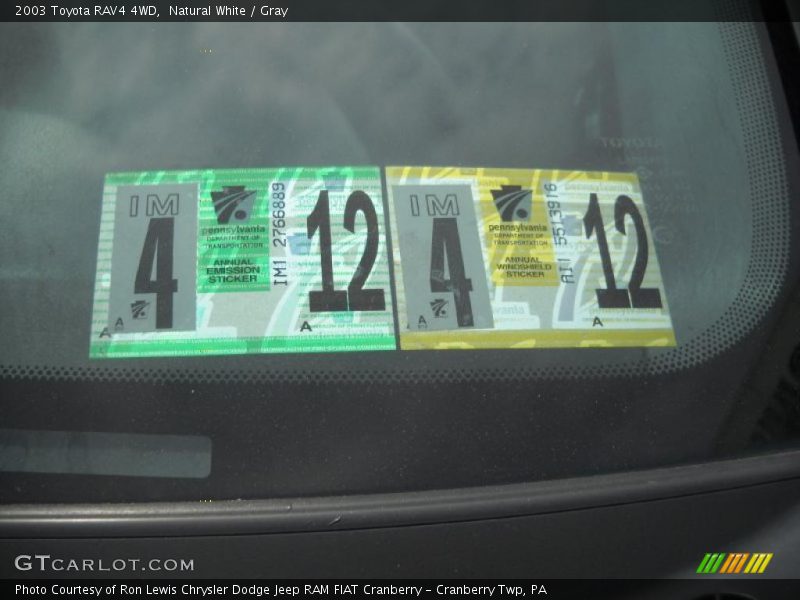 Natural White / Gray 2003 Toyota RAV4 4WD