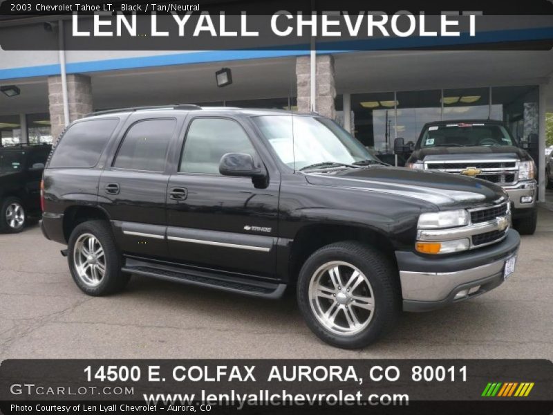 Black / Tan/Neutral 2003 Chevrolet Tahoe LT