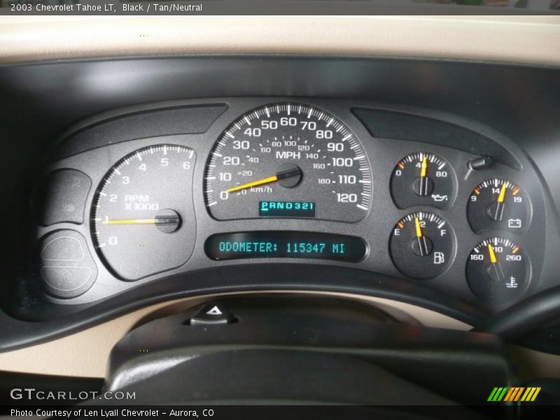 Black / Tan/Neutral 2003 Chevrolet Tahoe LT