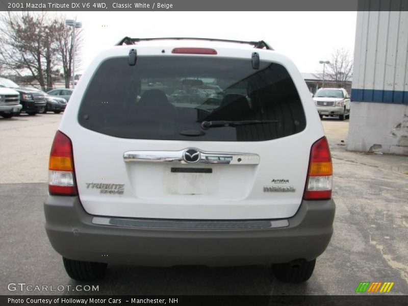 Classic White / Beige 2001 Mazda Tribute DX V6 4WD