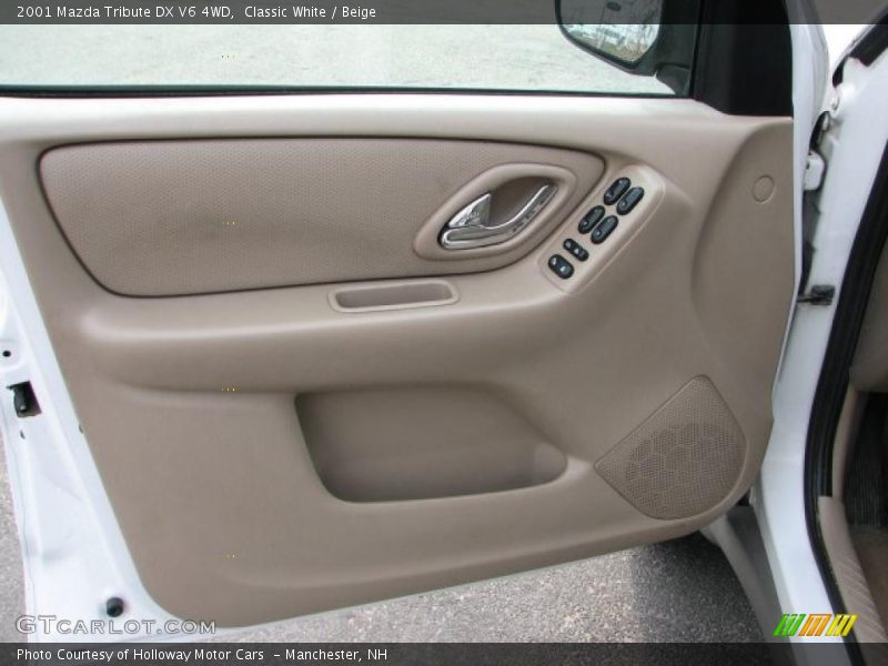 Classic White / Beige 2001 Mazda Tribute DX V6 4WD