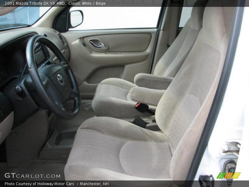 Classic White / Beige 2001 Mazda Tribute DX V6 4WD