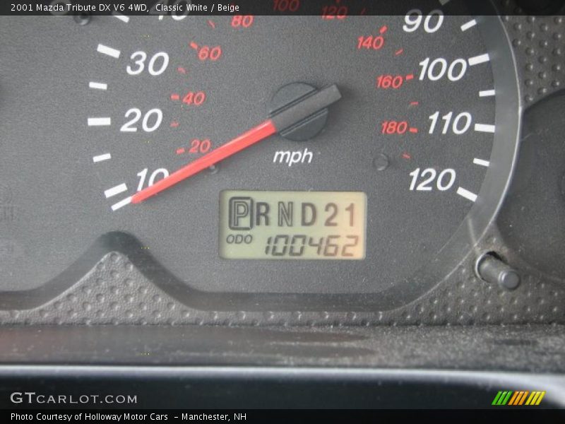 Classic White / Beige 2001 Mazda Tribute DX V6 4WD