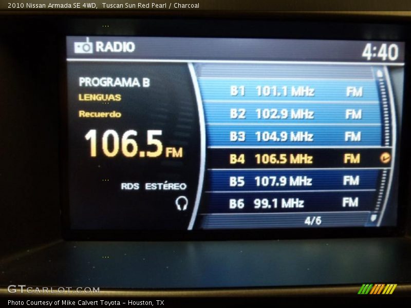 Tuscan Sun Red Pearl / Charcoal 2010 Nissan Armada SE 4WD