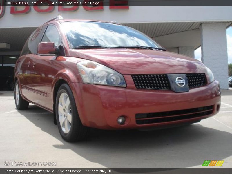 Autumn Red Metallic / Beige 2004 Nissan Quest 3.5 SE