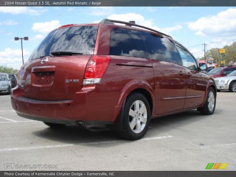 Autumn Red Metallic / Beige 2004 Nissan Quest 3.5 SE