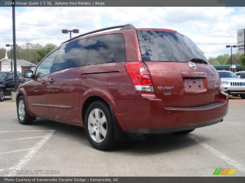 Autumn Red Metallic / Beige 2004 Nissan Quest 3.5 SE