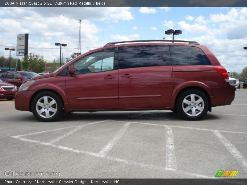 Autumn Red Metallic / Beige 2004 Nissan Quest 3.5 SE