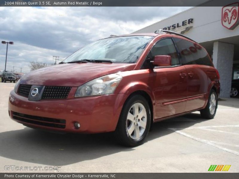 Autumn Red Metallic / Beige 2004 Nissan Quest 3.5 SE