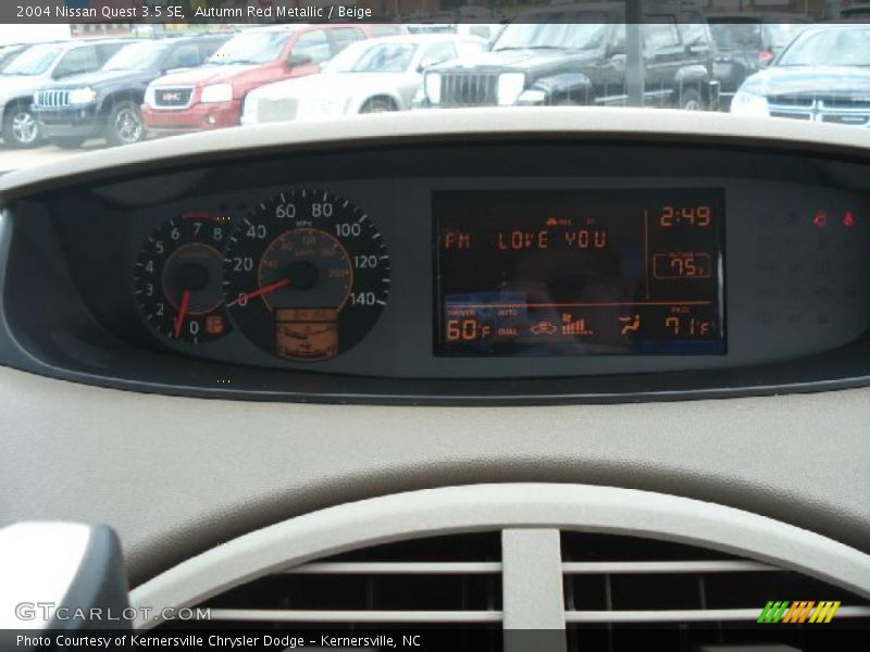 Autumn Red Metallic / Beige 2004 Nissan Quest 3.5 SE