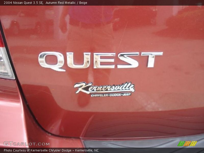 Autumn Red Metallic / Beige 2004 Nissan Quest 3.5 SE