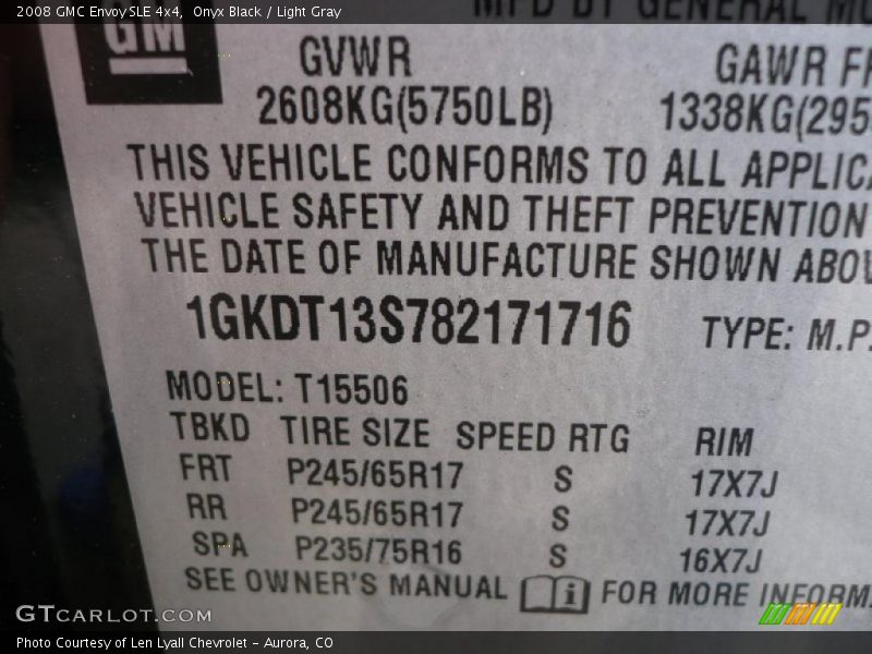 Onyx Black / Light Gray 2008 GMC Envoy SLE 4x4