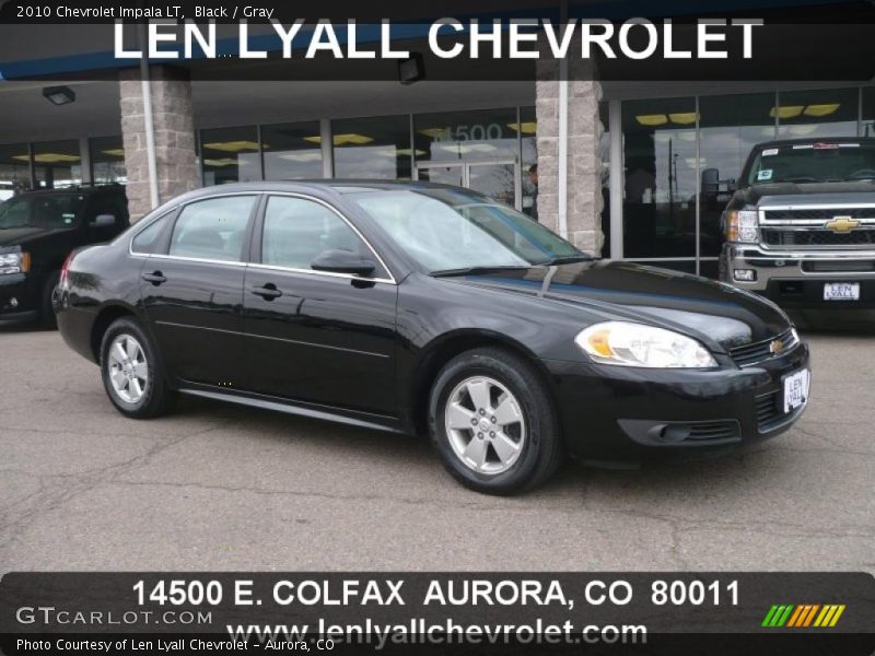Black / Gray 2010 Chevrolet Impala LT