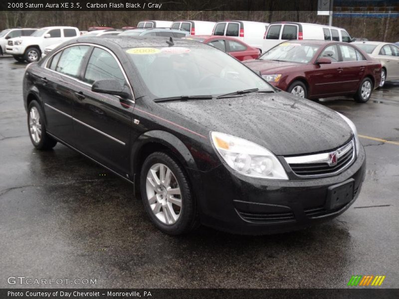 Carbon Flash Black / Gray 2008 Saturn Aura XE 3.5