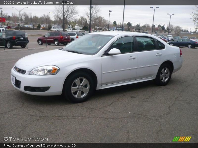 Summit White / Gray 2010 Chevrolet Impala LT