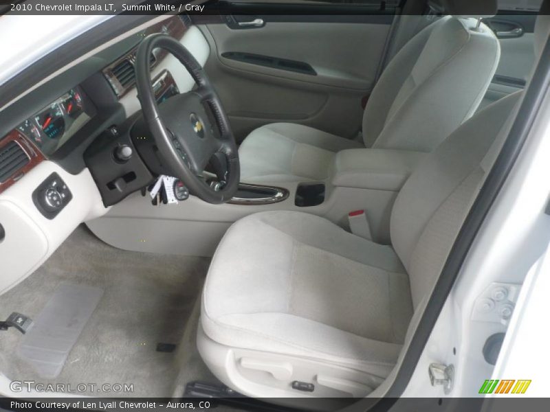 Summit White / Gray 2010 Chevrolet Impala LT