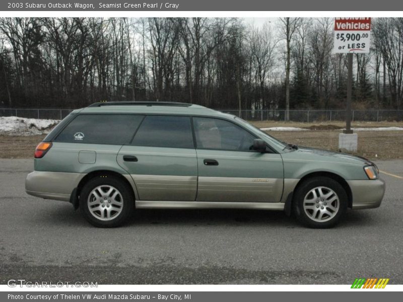 Seamist Green Pearl / Gray 2003 Subaru Outback Wagon