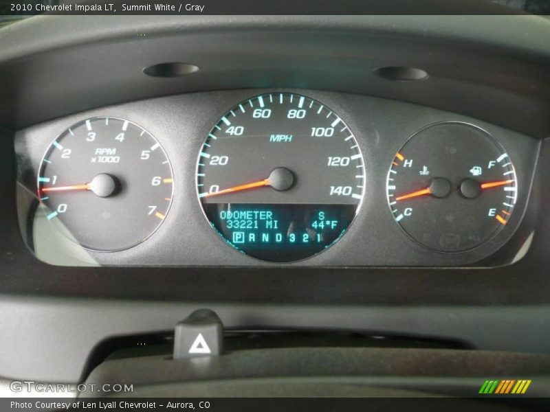 Summit White / Gray 2010 Chevrolet Impala LT