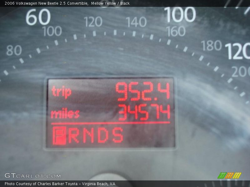 Mellow Yellow / Black 2006 Volkswagen New Beetle 2.5 Convertible