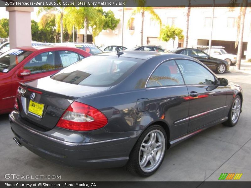 Steel Grey Metallic / Black 2009 Mercedes-Benz CLK 550 Coupe