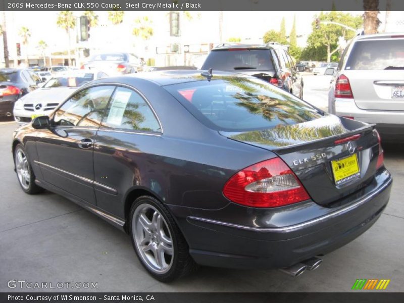 Steel Grey Metallic / Black 2009 Mercedes-Benz CLK 550 Coupe