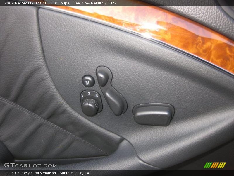 Steel Grey Metallic / Black 2009 Mercedes-Benz CLK 550 Coupe
