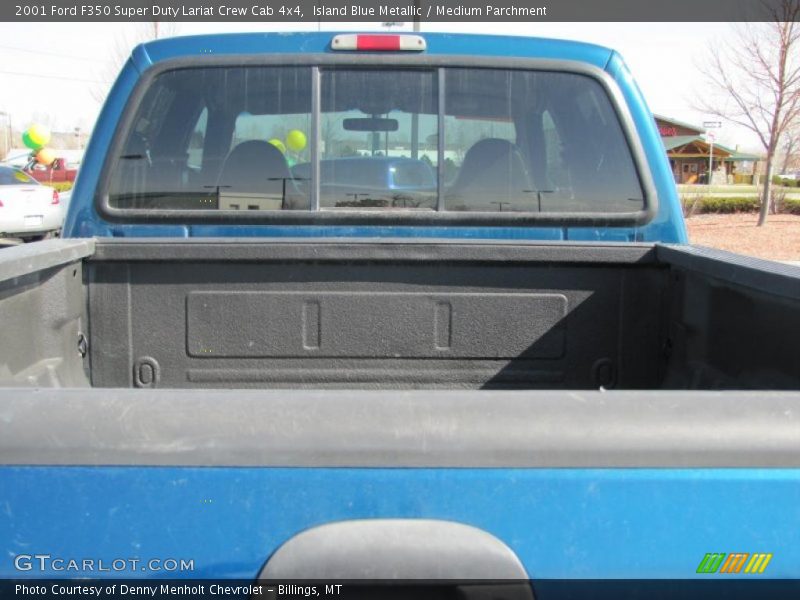 Island Blue Metallic / Medium Parchment 2001 Ford F350 Super Duty Lariat Crew Cab 4x4
