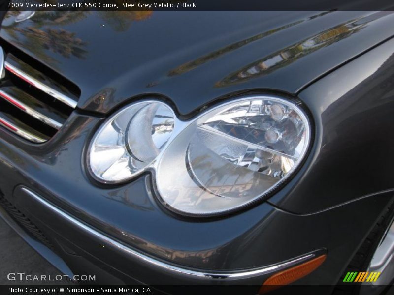 Steel Grey Metallic / Black 2009 Mercedes-Benz CLK 550 Coupe