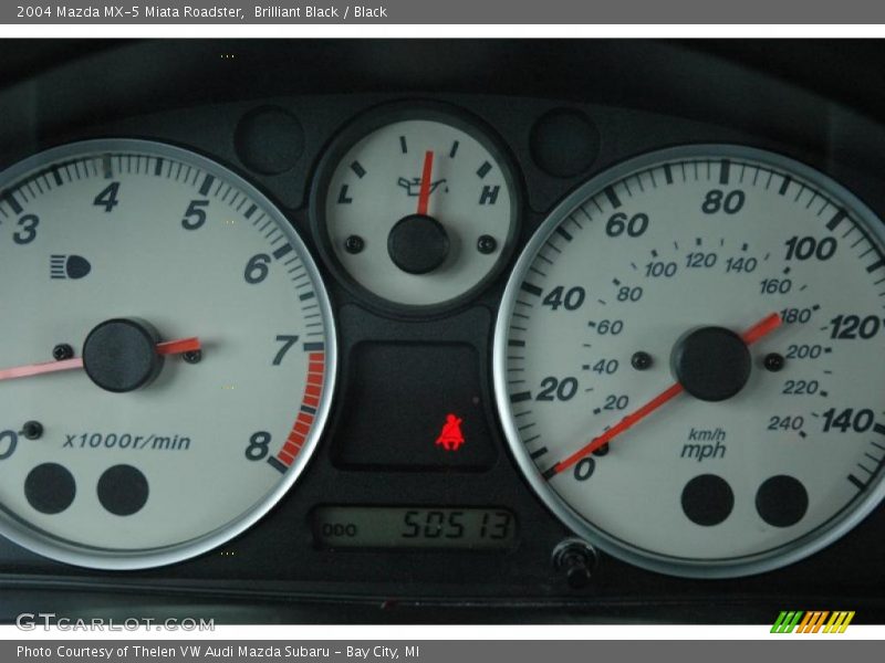 Brilliant Black / Black 2004 Mazda MX-5 Miata Roadster