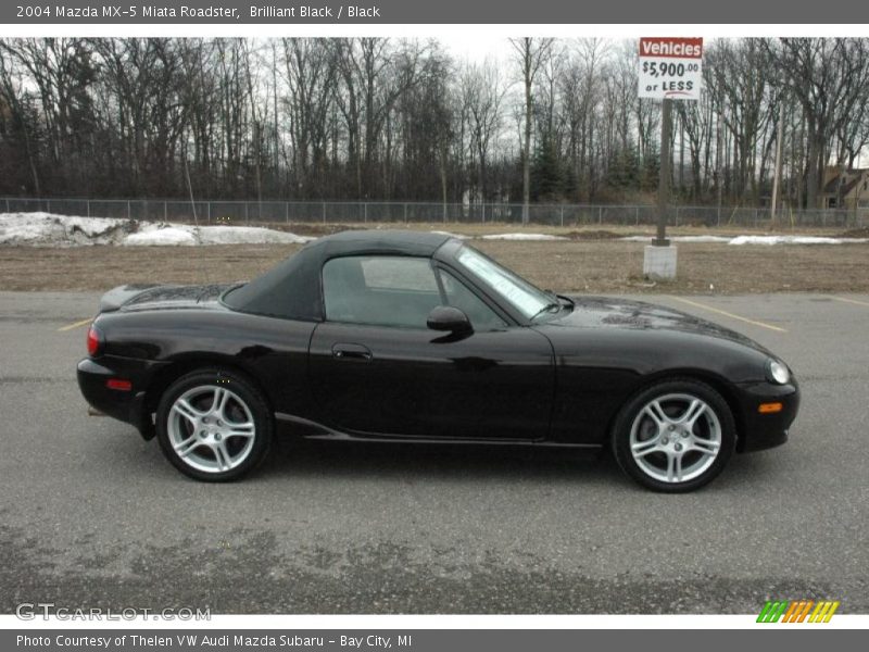 Brilliant Black / Black 2004 Mazda MX-5 Miata Roadster