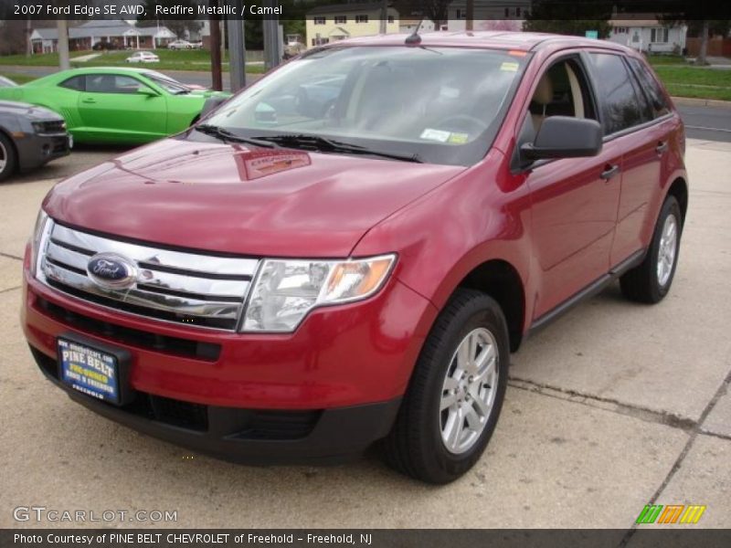 Redfire Metallic / Camel 2007 Ford Edge SE AWD