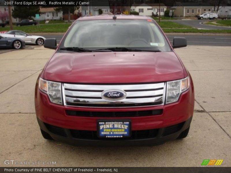 Redfire Metallic / Camel 2007 Ford Edge SE AWD