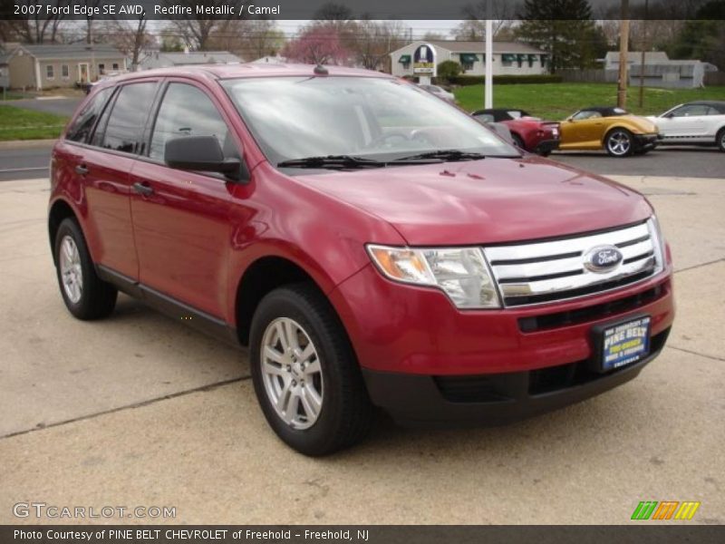 Redfire Metallic / Camel 2007 Ford Edge SE AWD