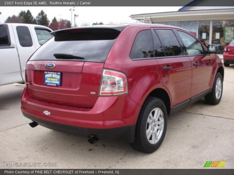 Redfire Metallic / Camel 2007 Ford Edge SE AWD